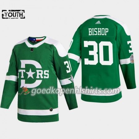 Dallas Stars Ben Bishop 30 Adidas 2020 Winter Classic Authentic Shirt - Kinderen